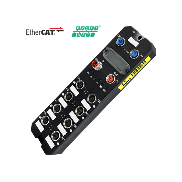 Plastic shell IO LINK Master Communication 8 Port Series EtherCat Protocol 