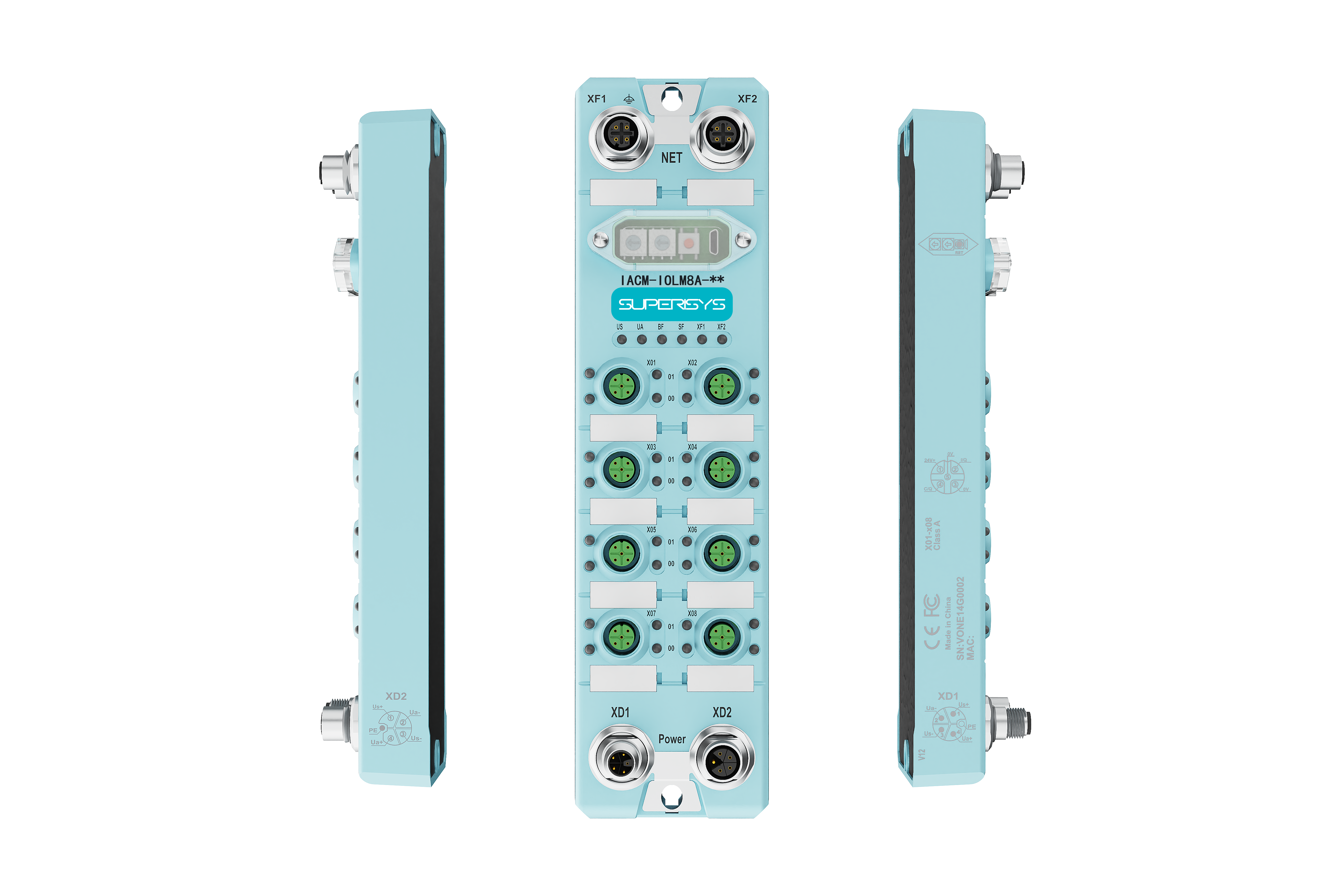  IP68 8 Ports IO LINK Master Communication Module 