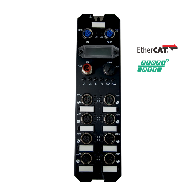 Plastic shell IO LINK Master Communication 8 Port Series EtherCat Protocol 
