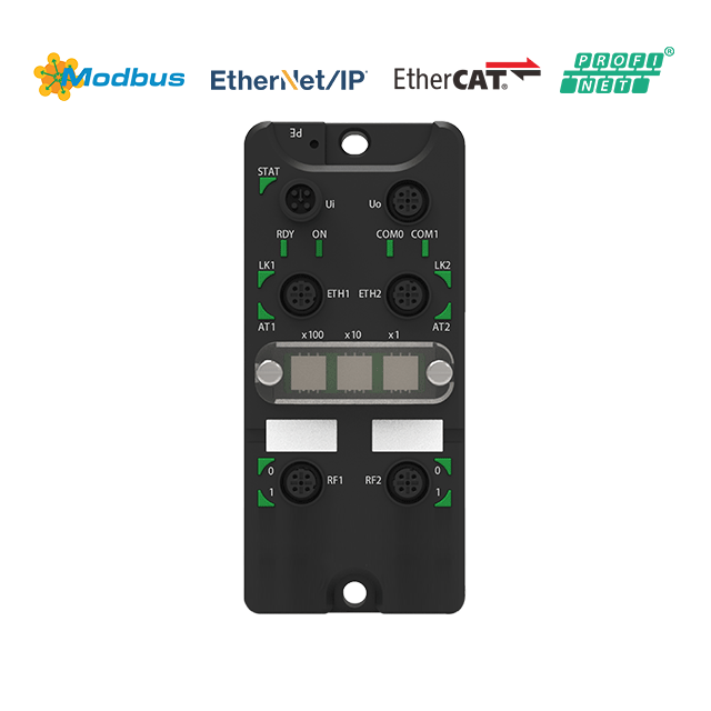 IP67 2 Ports for Profinet Ethernet EtherCat Modbus TCP Protocols RFID Gateway