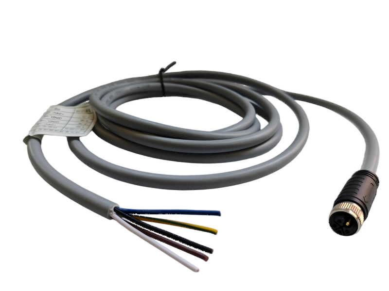  M12L type Single Straight End Bus Module Power Cable IO Link power cable and Wire